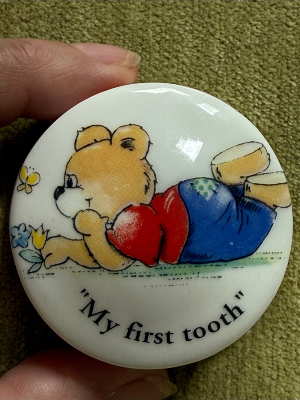 Royal Tara Tooth Fairy Trinket Box “My First Tooth” with Teddy Bear